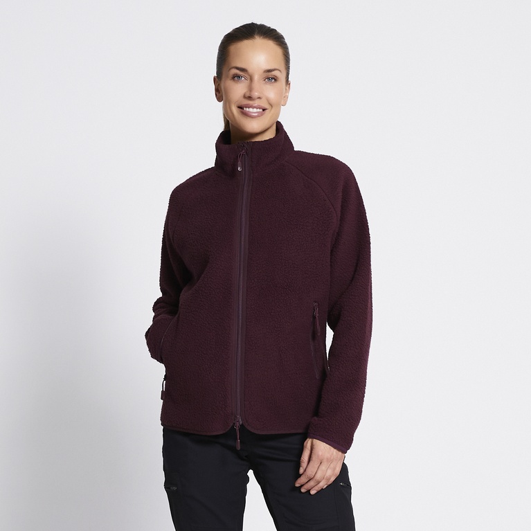 Pile jacket "Valla"  Aubergine